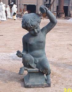 Children Cast Iron Sculpture