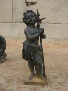 Children Cast Iron Sculpture