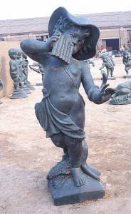 Innocent Children Cast Iron Sculpture