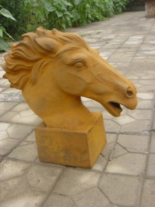 Horse Cast Iron Sculpture