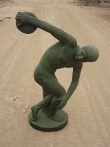 Sports Man Cast Iron Sculpture