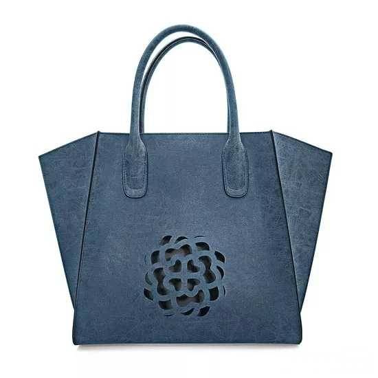 FIORI DI LUCCA saddle leather bag satchel purse laser cut floral Italian  tanned | eBay