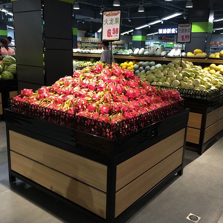 Island knock-down KD fruit and vegetable display table Featured Image