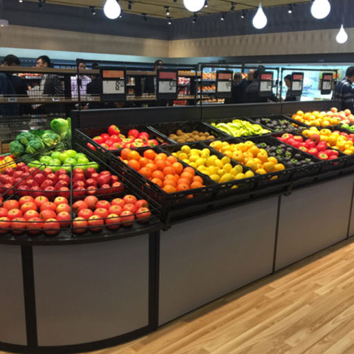 Factory supplied Backlit Display Shelf - metal fresh fruit and vegetable display shelves – Changsheng