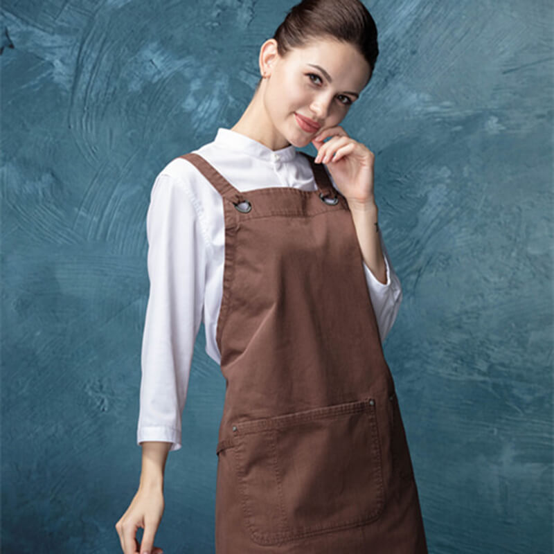CU382S134000AZ 100%Cotton with artisan finish fashion bib aprons