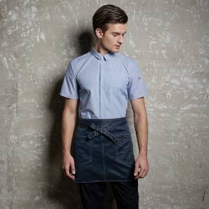 Polyester Cotton Classic Short Sleeve Slim Fit waiter uniform Shirt CM1056D154000H