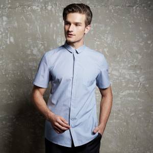 Polyester Cotton Classic Short Sleeve Slim Fit waiter uniform Shirt CM1056D154000H