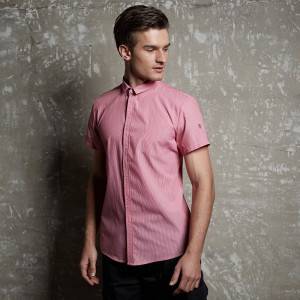 Polyester Cotton Classic Short Sleeve Slim Fit waiter uniform Shirt CM1056D155000H