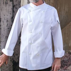 Double Breasted Cross Collar Long Sleeve Chef Uniform And Chef Jacket For Hotel And Restaurant CU102C0200A