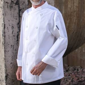 Double Breasted Cross Collar Long Sleeve Chef Uniform And Chef Jacket For Hotel And Restaurant CU102C0200A