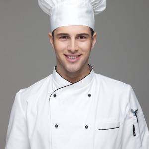 Double Breasted Cross Collar Short Sleeve Chef Uniform And Chef Jacket For Hotel And Restaurant CU102D0201C