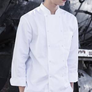 Factory wholesale Cotton Chef Uniforms Work Jacket Men Short Sleeved Food Services Chef Clothing Cooking Uniforms Work Shirts Hotel Coat