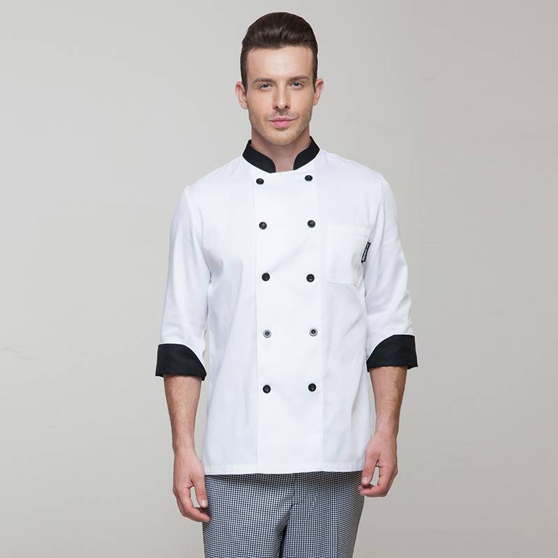 Europe style for Single Breasted Culinary Uniform - Classic Double Breasted Long Sleeve Chef Jacket For Hotel And Restaurant CU104C0201A1 – CHECKEDOUT