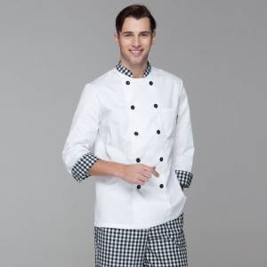 2019 Latest Design Unisex Chef Coat White Jacket Short Sleeves Summer Restaurant Hotel Work Waiter Sushi Uniform for Women Men