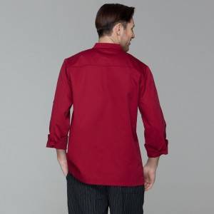 Classic Double Breasted Contrast Color Long Sleeve Chef Jacket And Chef Uniform For Hotel And Restaurant CU104C0401A1