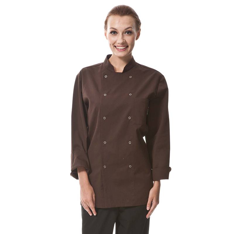 Hot sale Factory Zipper Chef Clothes - Classic Fashion Double Breasted Long Sleeve Chef Coat And Chef Uniform With Stand Collar For Restaurant And Hotel CU104C1100A – CHECKEDOUT