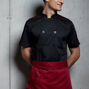 Classic Double Breasted Short Sleeve Chef Coat For Restaurant And Hotel CU104D0104E