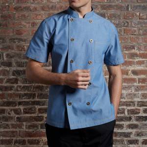 Classic Double Breasted Short Sleeve Chef Coat For Hotel And Restaurant CU104D115000T-2