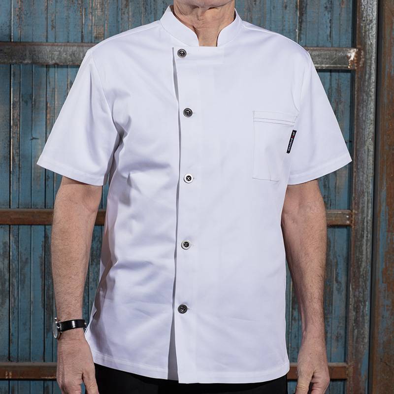 Wholesale Unisex Chef Clothes - Classic Single Breasted Short Sleeve Chef Jacket For Hotel And Restaurant U106D0200A – CHECKEDOUT