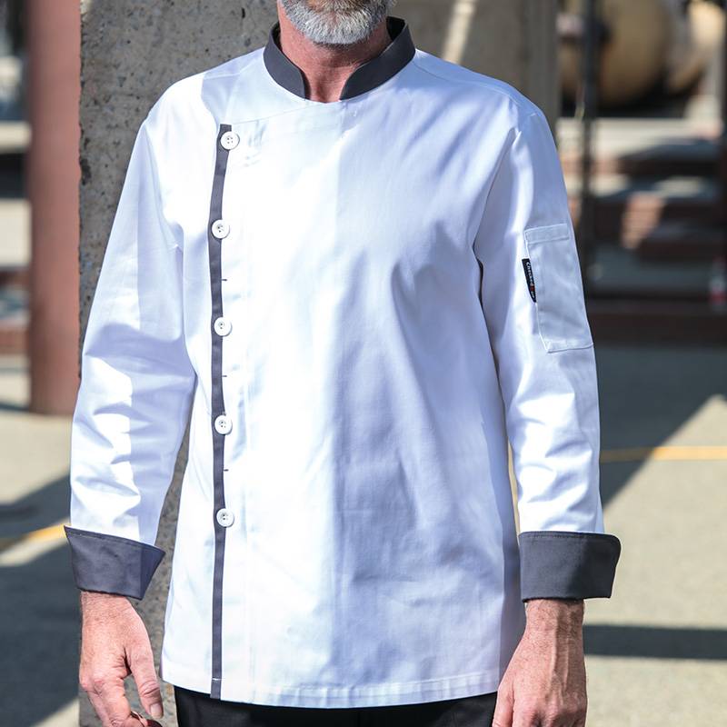 Factory supplied Single Breasted Hospitality Uniform - Classic Single Breasted Long Sleeve Chef Jacket For Hotel And Restaurant U108C0105A – CHECKEDOUT