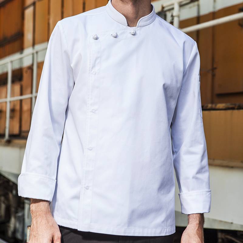 Hidden Placket Long Sleeve Classic Design Chef Jacket And Chef Uniform For Hotel And Restaurant CU1107C0200A Featured Image