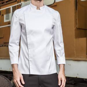 Hidden Placket Long Sleeve Classic Design Chef Jacket And Chef Uniform For Hotel And Restaurant CU1109C0200Z