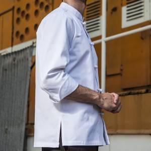 SINGLE BREASTED 3/4 SLEEVE CHEF JACKET FOR HOTEL AND RESTAURANT CU129Z0200A