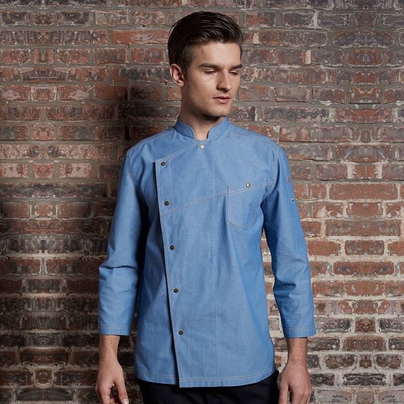 Online Exporter Cross Collar Restaurant Uniform - Adjustable Sleeve Fashion Design Chef Jacket For Hotel And Restaurant CU147T115000T-2 – CHECKEDOUT