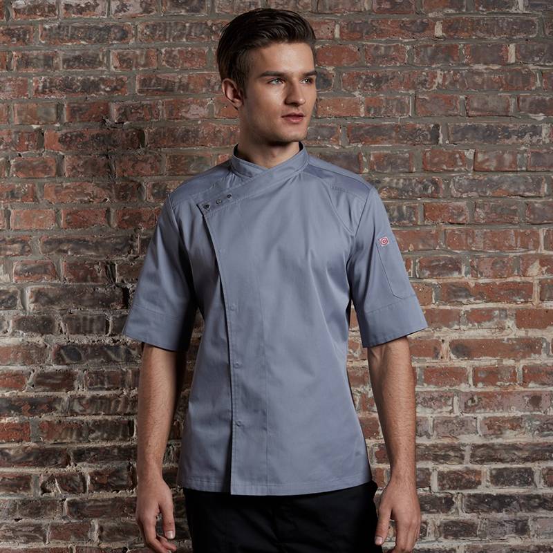 Hot sale Long Sleeve Cooking Uniform - SINGLE BREASTED SHORT SLEEVE HIDDEN PLACKET CROSS COLLAR CHEF COAT FOR HOTEL AND RESTAURANT CU158Z1500E – CHECKEDOUT