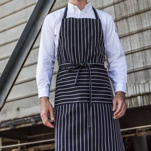 Adjustable Long Tie Kitchen Aprons With Two Pockets CU305S8600H