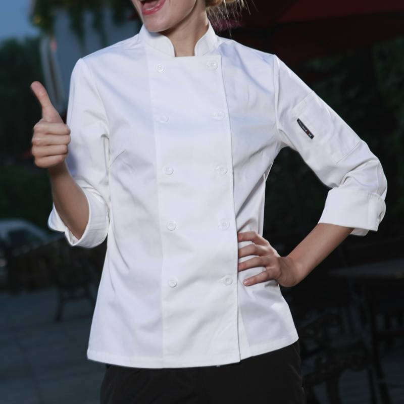 Ordinary Discount Cross Collar Chef Jacket - Double Breasted Long Sleeve Chef Jacket For Hotel And Restaurant CW104C0200A – CHECKEDOUT