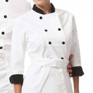 Double Breasted Long Sleeve Chef Jacket For Hotel And Restaurant CW104C0281A