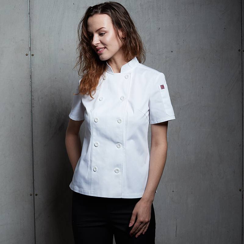 Fast delivery Short Sleeve Hotel Uniform - DOUBLE BREASTED SHORT SLEEVE CHEF JACKET FOR HOTEL AND RESTAURANT CW104D0200A – CHECKEDOUT