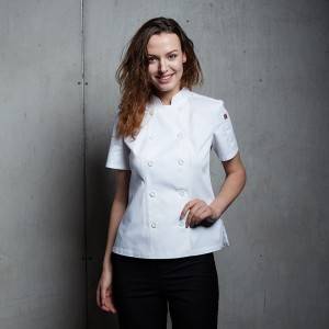 DOUBLE BREASTED SHORT SLEEVE CHEF JACKET FOR HOTEL AND RESTAURANT CW104D0200A