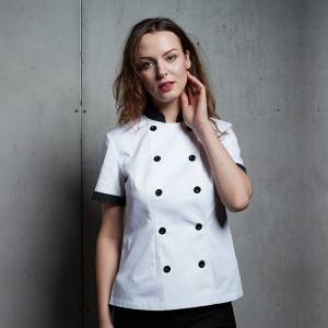 Good Quality China Custom White Long Sleeve Cotton Fitness New Model Cheap Double Breast Chef Uniform