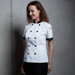 Good Quality China Custom White Long Sleeve Cotton Fitness New Model Cheap Double Breast Chef Uniform