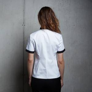 DOUBLE BREASTED SHORT SLEEVE CHEF JACKET FOR HOTEL AND RESTAURANT CW104D0281A