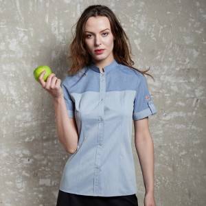 Short sleeve waitress shirt with one pocket on left chest CW1109D115000AM