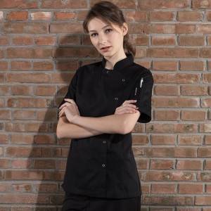 SINGLE BREASTED SHORT SLEEVE CHEF JACKET FOR HOTEL AND RESTAURANT CW114D0100E