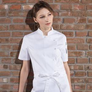 SINGLE BREASTED SHORT SLEEVE CHEF JACKET FOR HOTEL AND RESTAURANT CW114D0200E