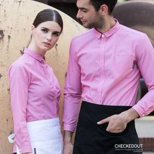 Polyester Cotton Classic Long Sleeve Slim Fit waiter uniform Shirt CM1056C155000H