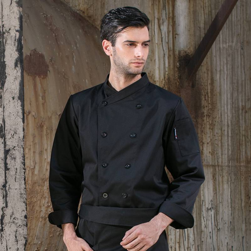 Renewable Design for Gray Chef Coats - Double Breasted Cross Collar Long Sleeve Chef Uniform And Chef Jacket For Hotel And Restaurant CU102C0100A – CHECKEDOUT