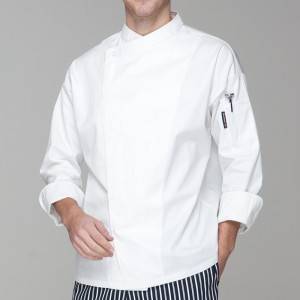 Professional China China Momen′s 3/4 Sleeve Fit Chef Jacket 65/35 Poly/Cotton