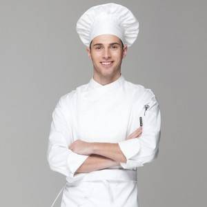 Professional China China Momen′s 3/4 Sleeve Fit Chef Jacket 65/35 Poly/Cotton