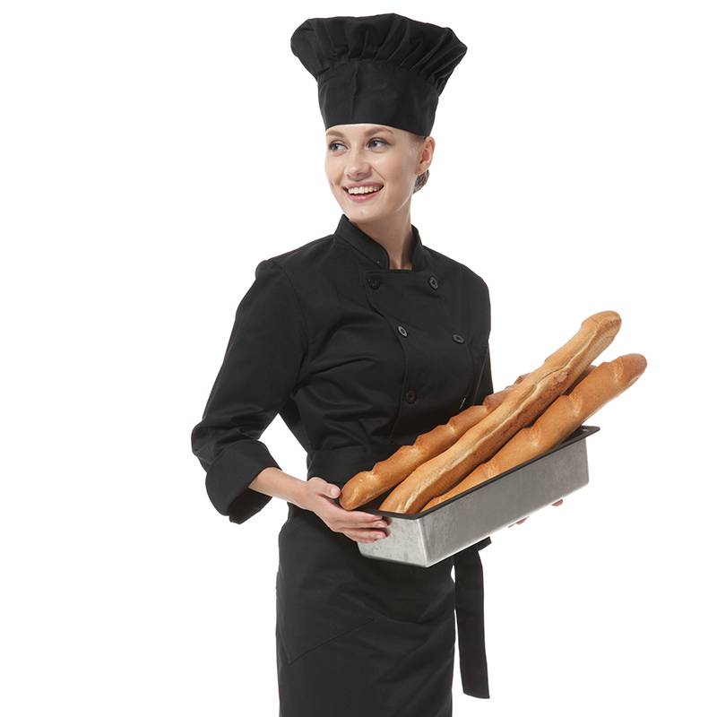 Discount wholesale Vented Restaurant Uniform -  Classic Fashion Double Breasted Long Sleeve Chef Coat And Chef Uniform With Stand Collar For Restaurant And Hotel CU104C0100A – CHECKEDOUT