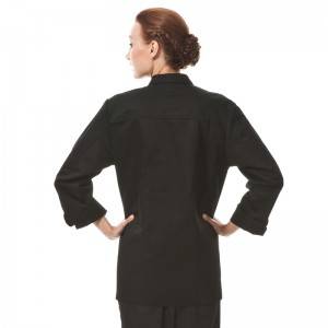 Classic Fashion Double Breasted Long Sleeve Chef Coat And Chef Uniform With Stand Collar For Restaurant And Hotel CU104C0100A