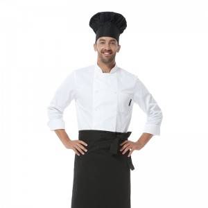 Classic Fashion Double Breasted Long Sleeve Chef Coat And Chef Uniform With Stand Collar For Restaurant And Hotel CU104C0200A