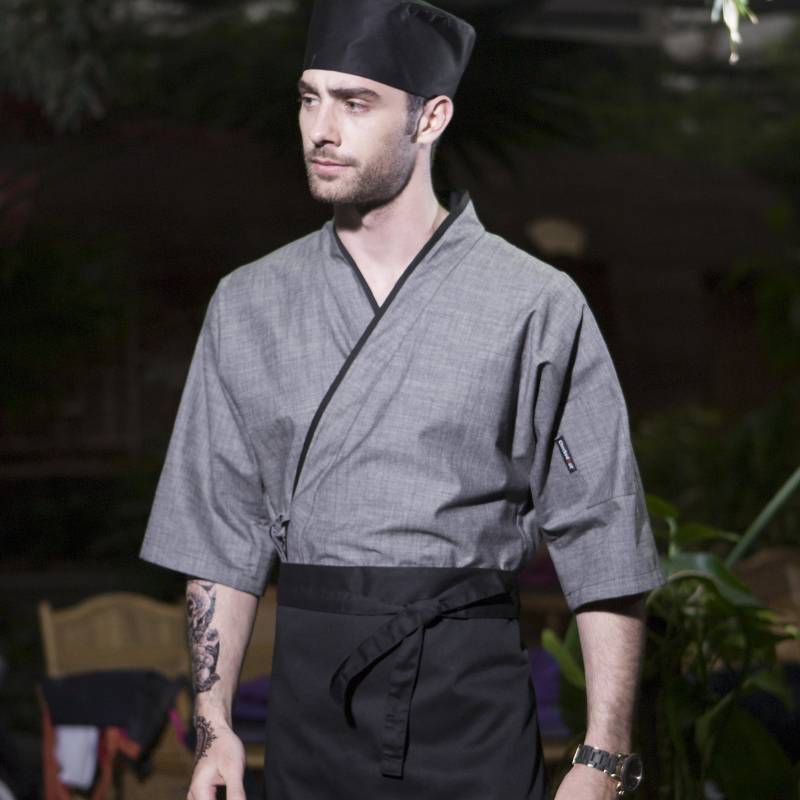 Factory best selling Cool Vent Chef Jacket - Japanese Style Cross Collar Kimono For Restaurant And Hotel CU1099Z059001T-4 – CHECKEDOUT