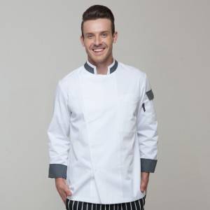 Factory source Premium Quality Hotel Uniform - Classic Single Breasted Long Sleeve Chef Jacket For Hotel And Restaurant CU120C0259A – CHECKEDOUT