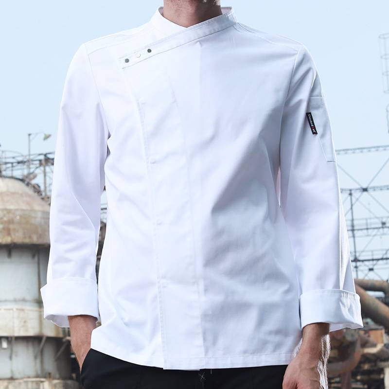 New Arrival China China Chef Coat Factory - Hidden Placket Long Sleeve Fashion Design Chef Jacket For Hotel And Restaurant  CU151C0200A – CHECKEDOUT